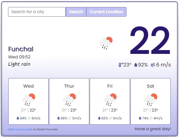 Weather application project